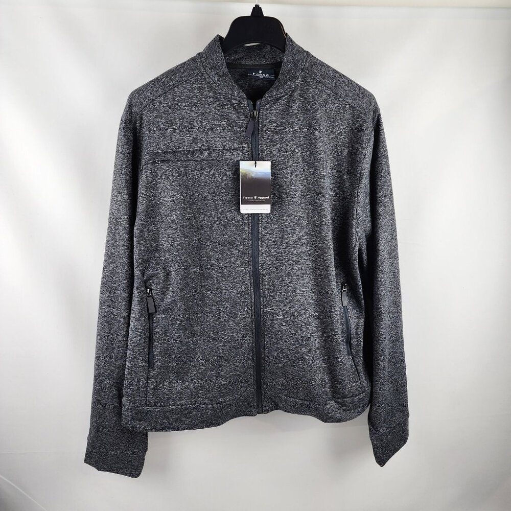 Fossa Apparel Jacket Womens 3XL Ladies Morpheus Zip Up Charcoal Gray NWT